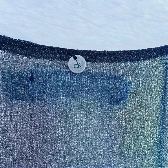 Calvin Klein Gray Sheer High Low Cami Tank Top - Picture 11 of 16